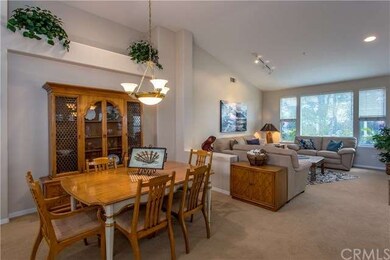 The dining room flows nicely into the living room 