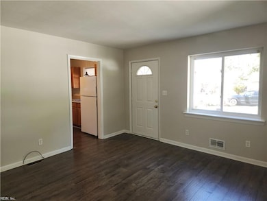Looking from the living room towards the front ent