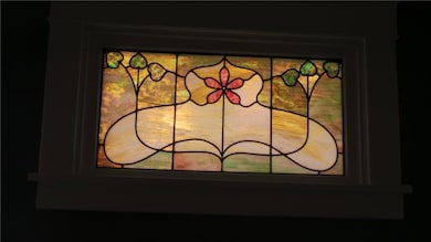 Stained glass feature in the living room