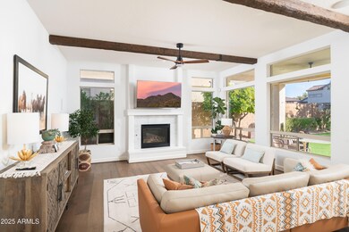 Family Room with Beams