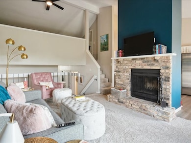 A woodburning fireplace!