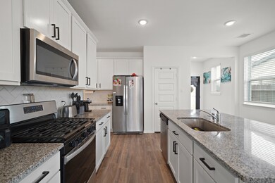 This kitchen offers lots of counter space and tons