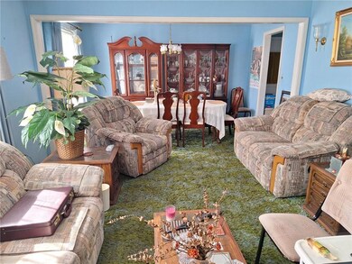 Living room and dining area