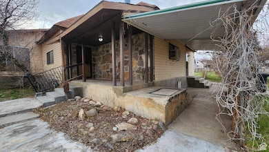 Front porch and side patio