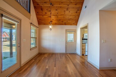 Interior space with wood ceiling, wood-type floori