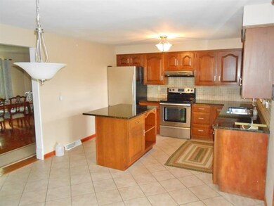 Spacious 20x12 eat-in-kitchen with center island a