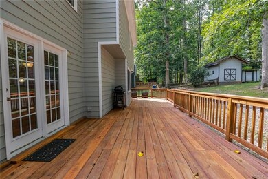 Amazing back deck that runs the expanse of the hou