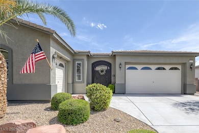 View of front of home featuring an attached garage
