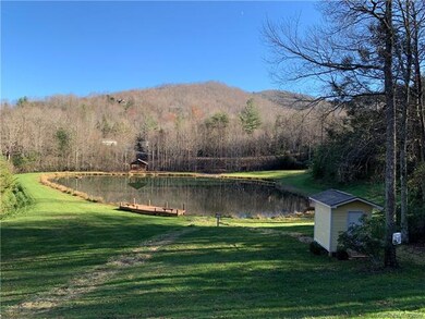 Community pond with dock