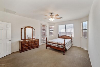 large master bedroom w/patio access
