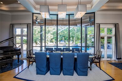 Foyer overlooking pool