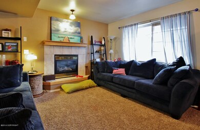 Living room and natural gas fireplace