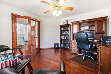 Office space with French doors