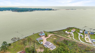 Aerial view featuring a water view of
