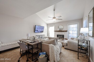 Vaulted Ceilings and Fireplace