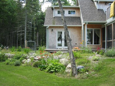 The perennial garden. Also, a view...
