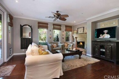 The family room features beautiful distressed hard