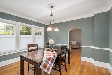 Dining room with view into living room