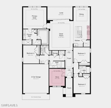 Structural options added include: extended garage,