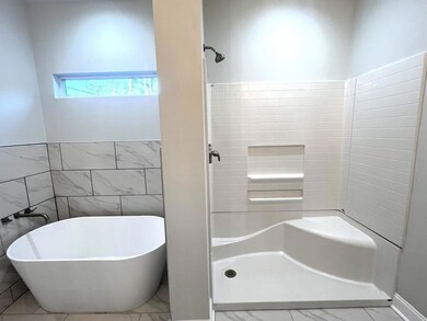Master bath separate tub and shower
