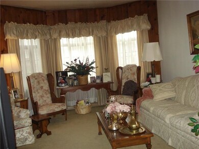 Living room with bay window