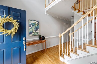 The light filled, 2 story front entrance hall