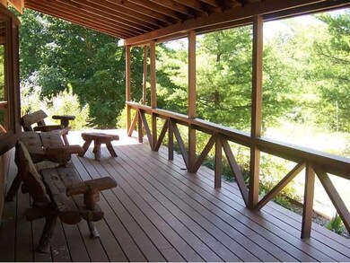 Exterior Front Gracious freon t porch offers peace