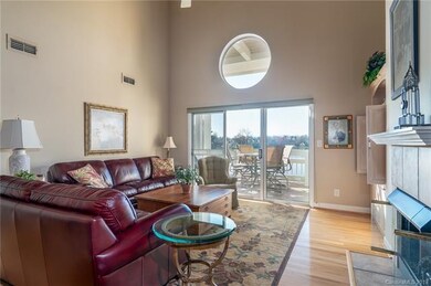 Two-story great room with tons of natural light an