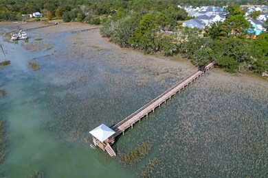 Aerial view of dock
