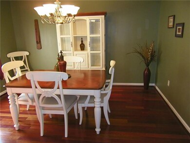 Dining Room has beautiful Brazilian Cherry hardwoo