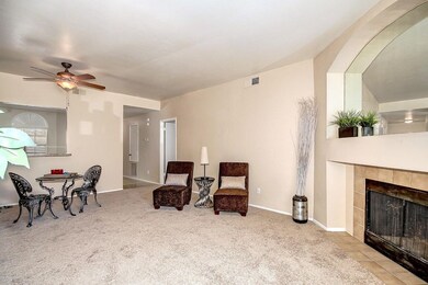 Fireplace with Mirrored Accent