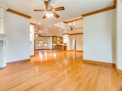 Openness from 2nd living room.  Notice the taller 