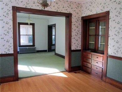 Dining Room. Original built-in hutch...
