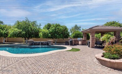 Pavers surround the pool
