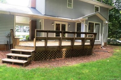 Large deck with built-in benches that you can acce