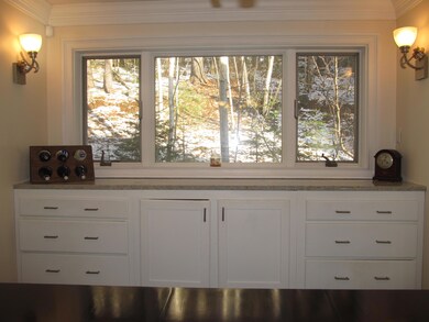 newer enlarged windows in dining area