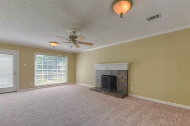 Large living area with real fireplace