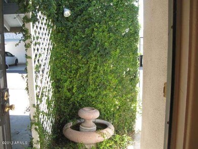 Fountain near front door