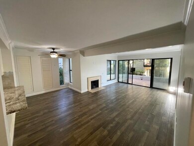 Living room with fireplace