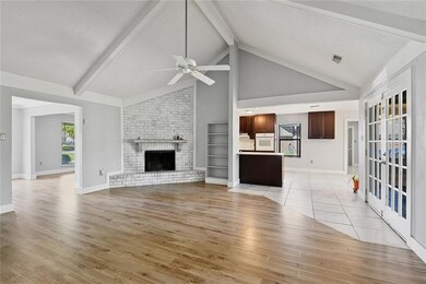 Fireplace in Den