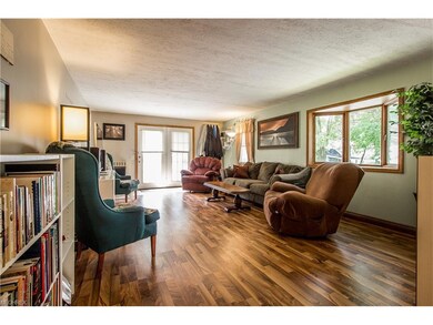 View of the living room from the front door