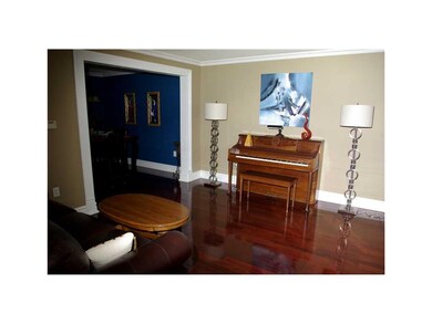 Living Room. Living room with gleaming flooring an