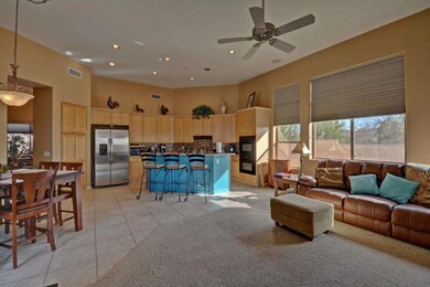 Kitchen and family room
