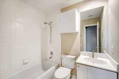 First floor bath boasts of cultures marble vanity