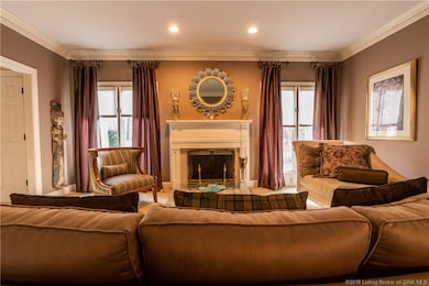 Beautiful Marble Fireplace with Gas Logs, Trimmed 