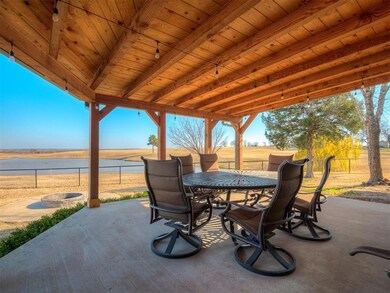 Front porch overlooking pond