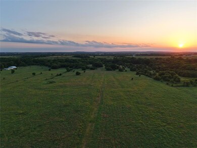 Aerial view at dusk of a view of countryside