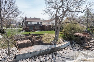 Rear view of terraced patios