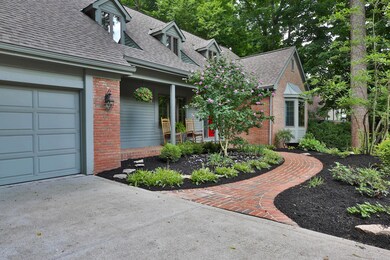 Inviting brick walkway