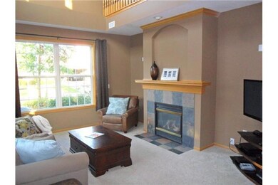 Living Room. Fireplace with new slate tile front, 